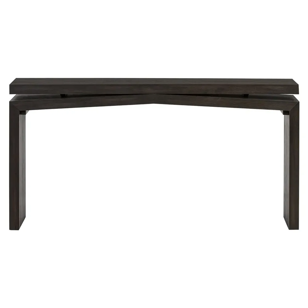 Rayan Small Console Table - Smoked Black, Oak image