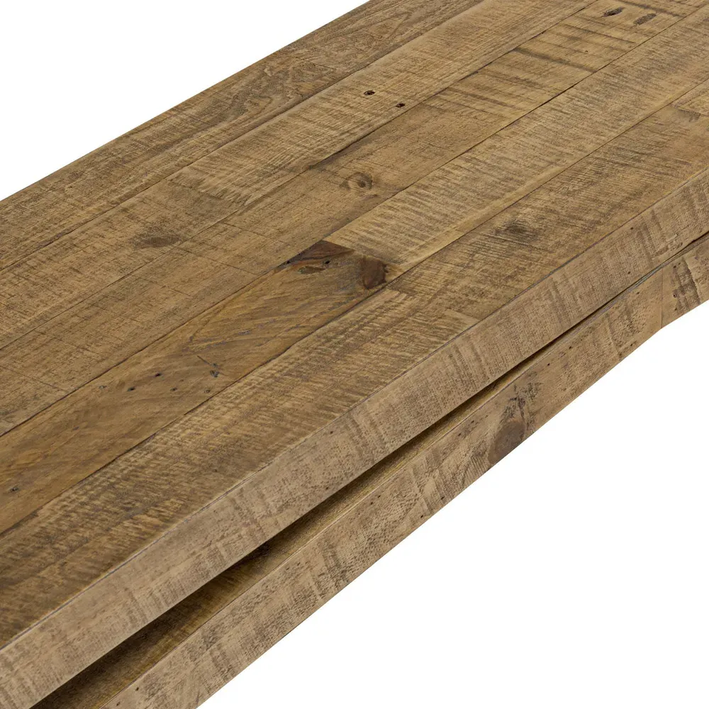 Rayan Small Rectangular Console Table - Brown, Reclaimed Pine