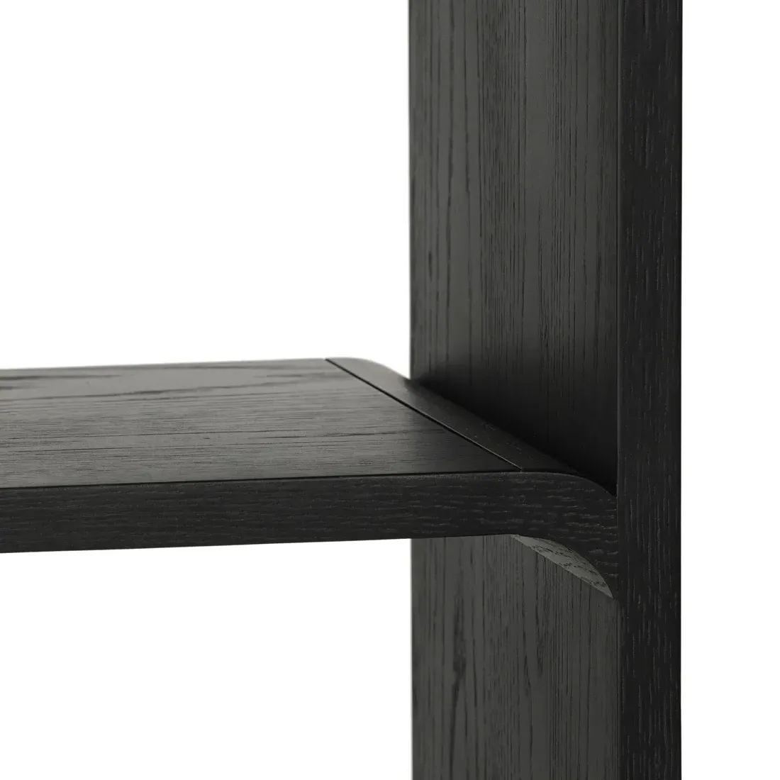 Rayna Arched Bookcase - Black, Oak