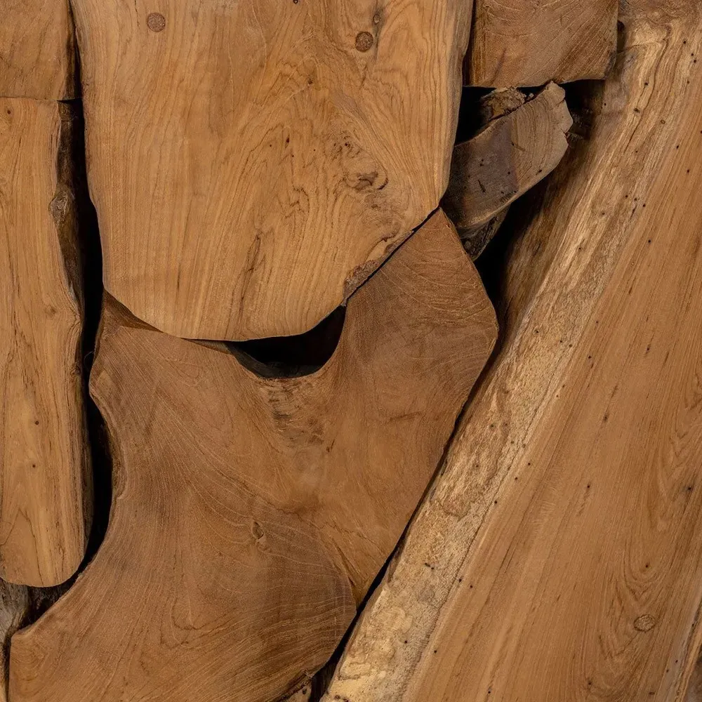 Rayne Round Coffee Table - Brown, Teak Wood