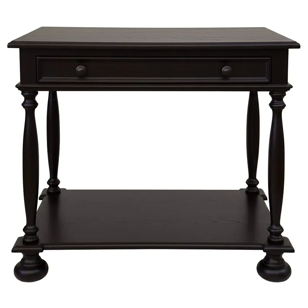 Rayne Wide Nightstand - Black, Oak