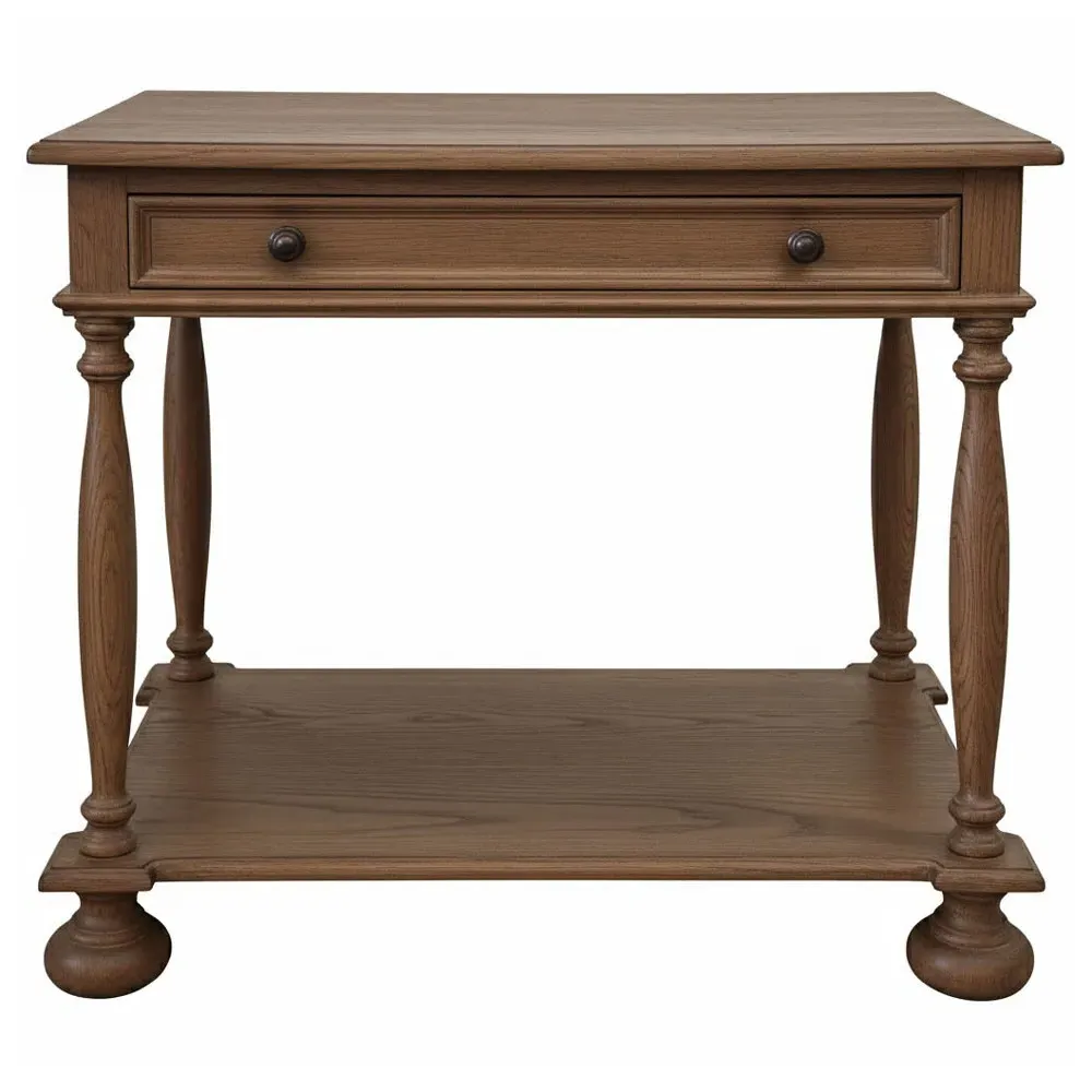 Rayne Wide Nightstand - Light Brown, Oak