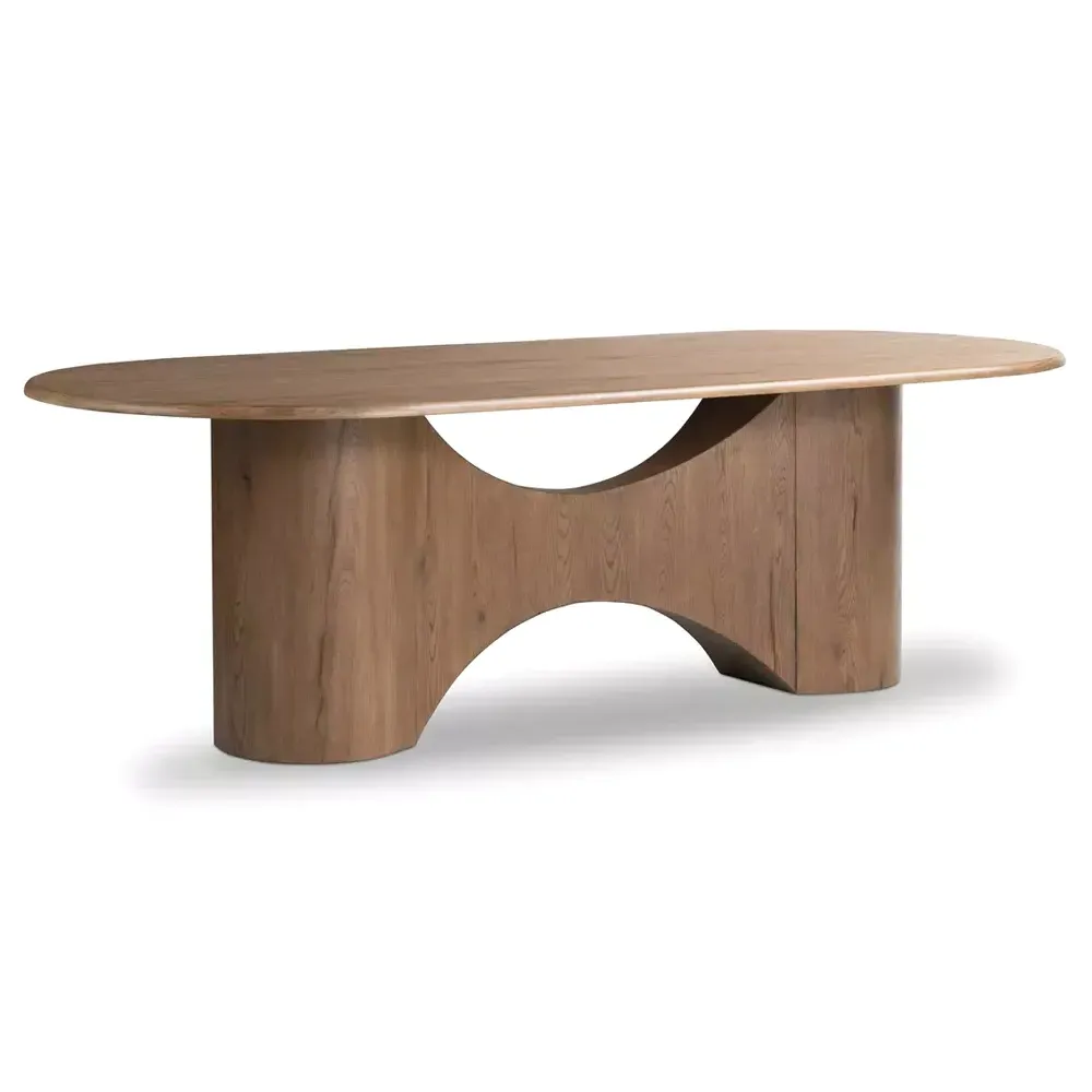 Reagan Oval Dining Table - Brown, Oak