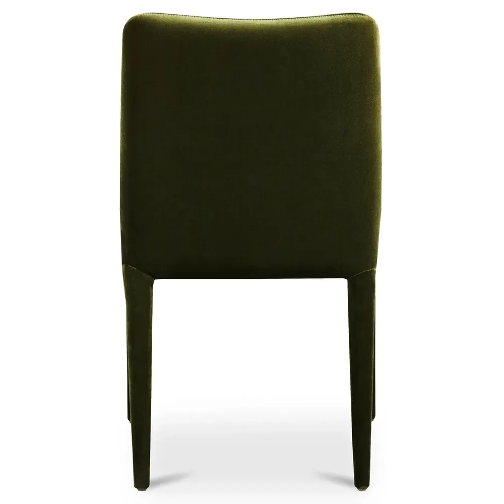 Rebecca Dining Chair Set of 2 - Olive Green, Velvet