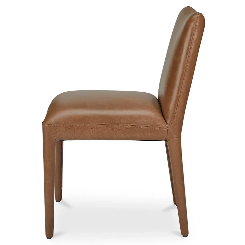 Rebecca Dining Chair Set of 2 - Tan, Leather