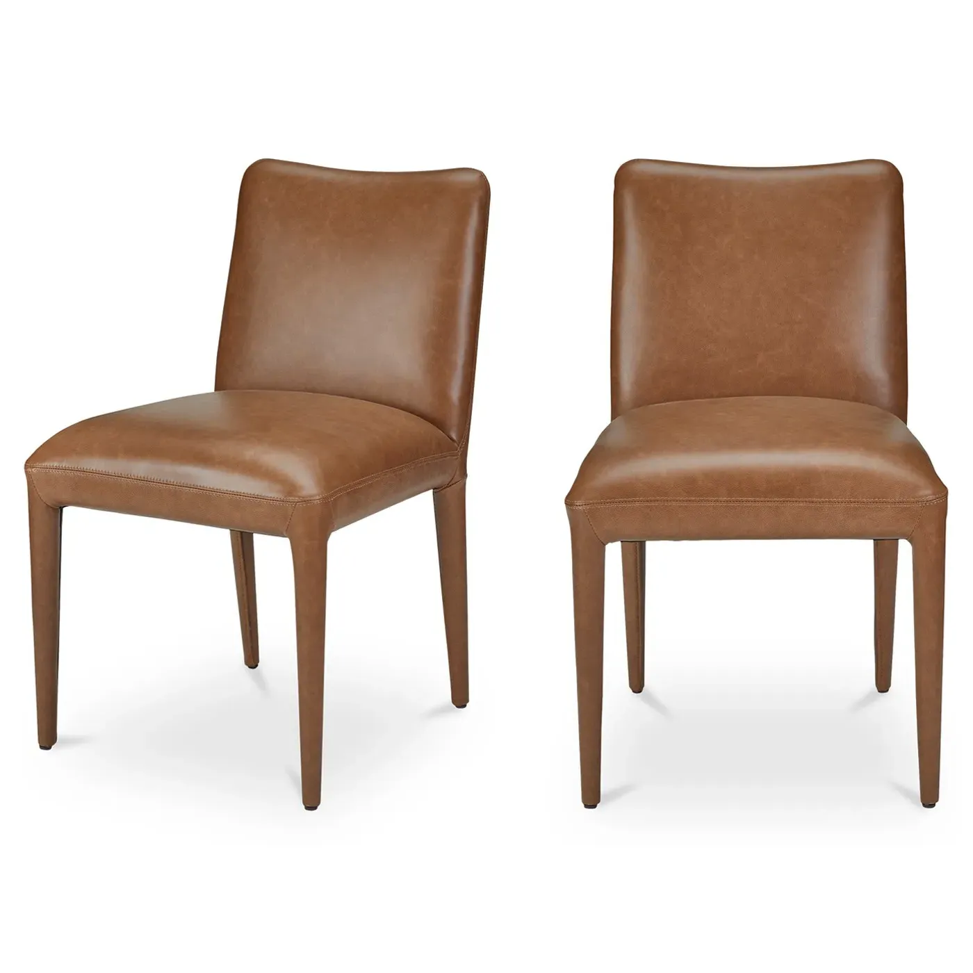 Rebecca Dining Chair Set of 2 - Tan, Leather