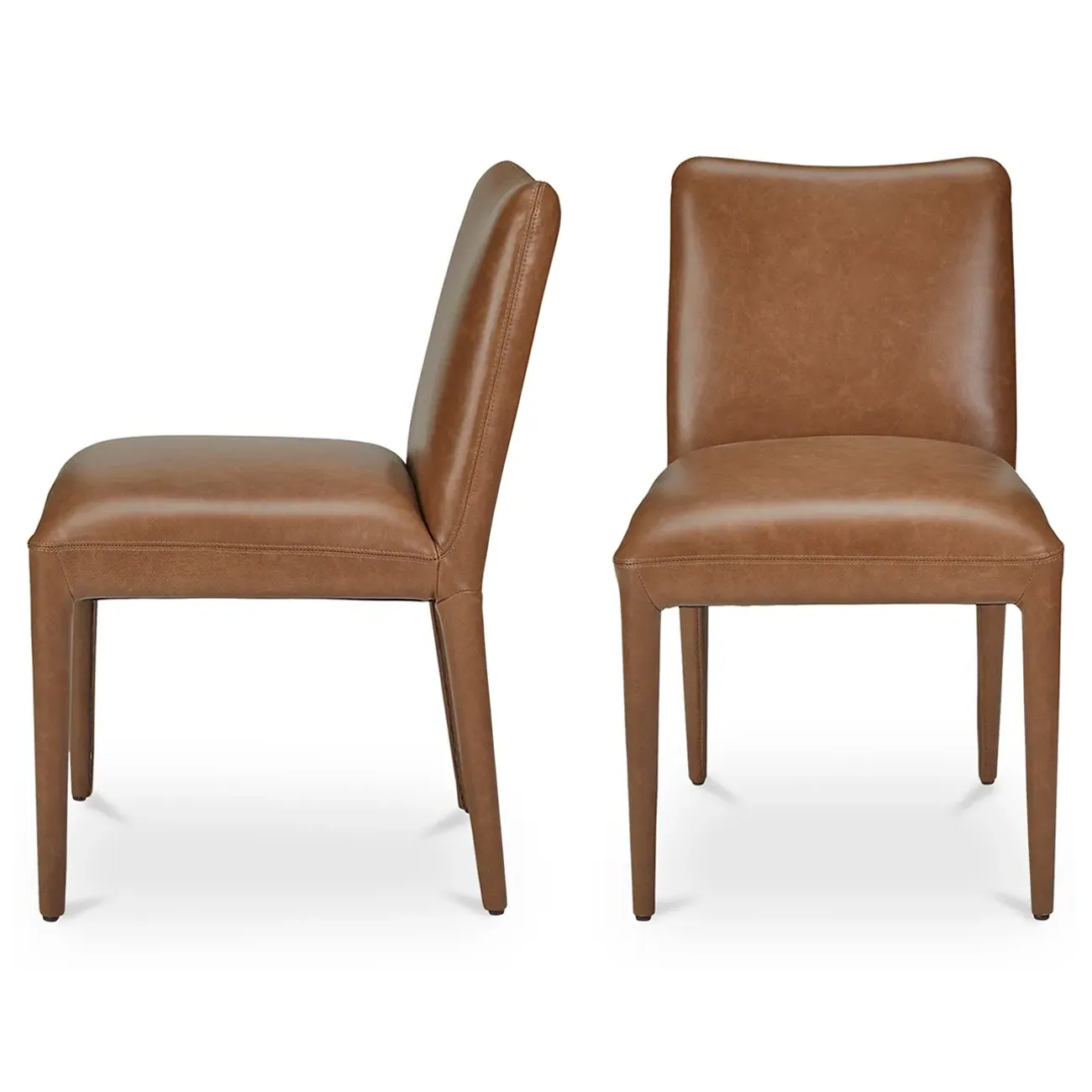 Rebecca Dining Chair Set of 2 - Tan, Leather