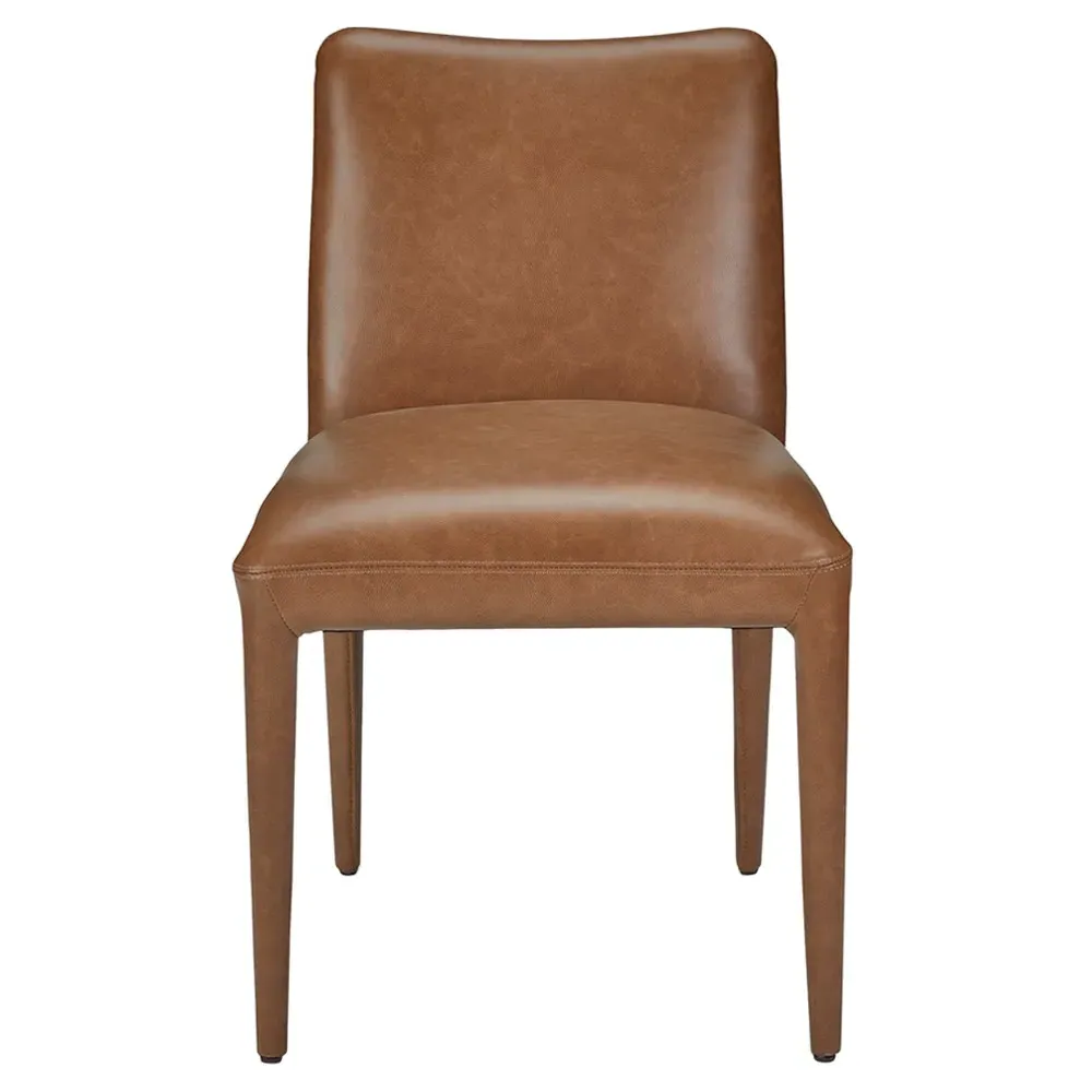 Rebecca Dining Chair Set of 2 - Tan, Leather