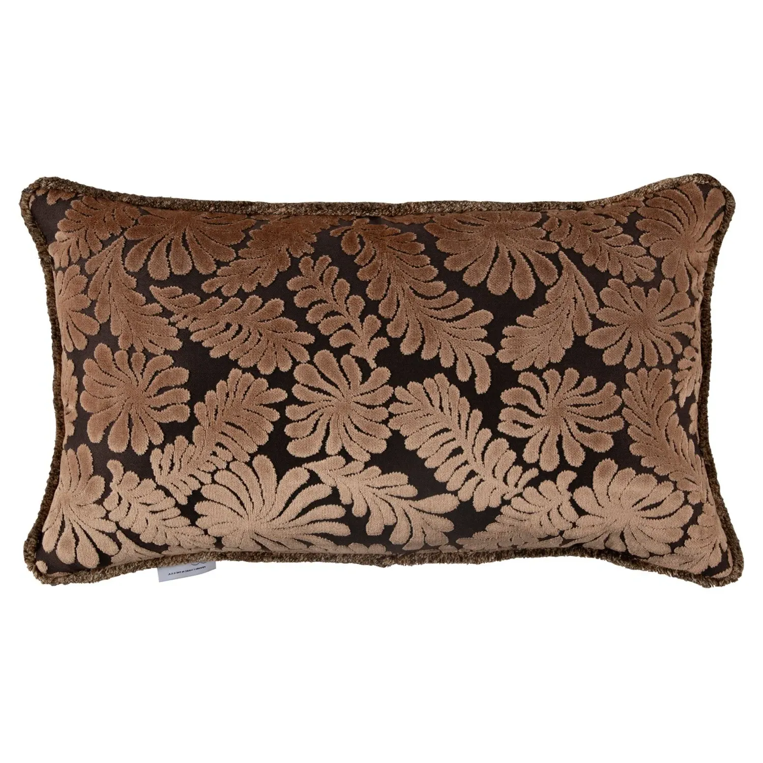 Rebecca Lumbar Pillow - Brown, Velvet image