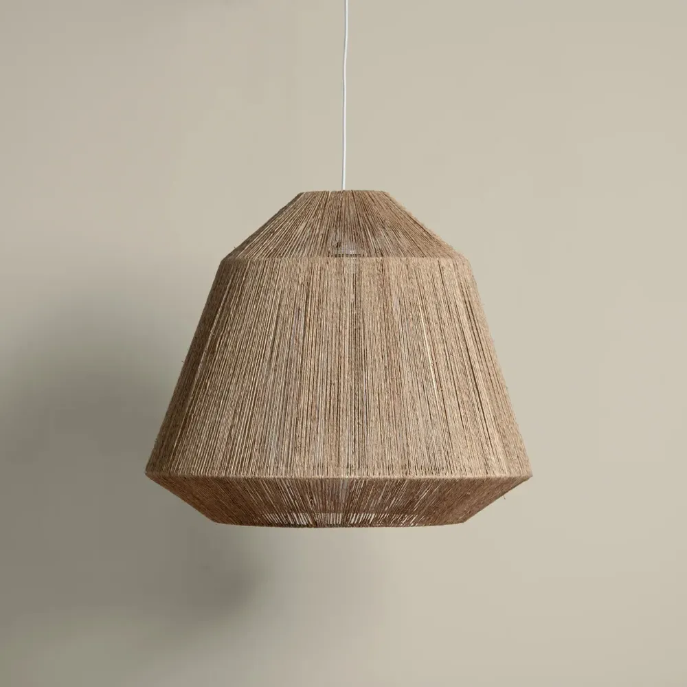 Rebecca Twisted Jute Pendant Light - Brown