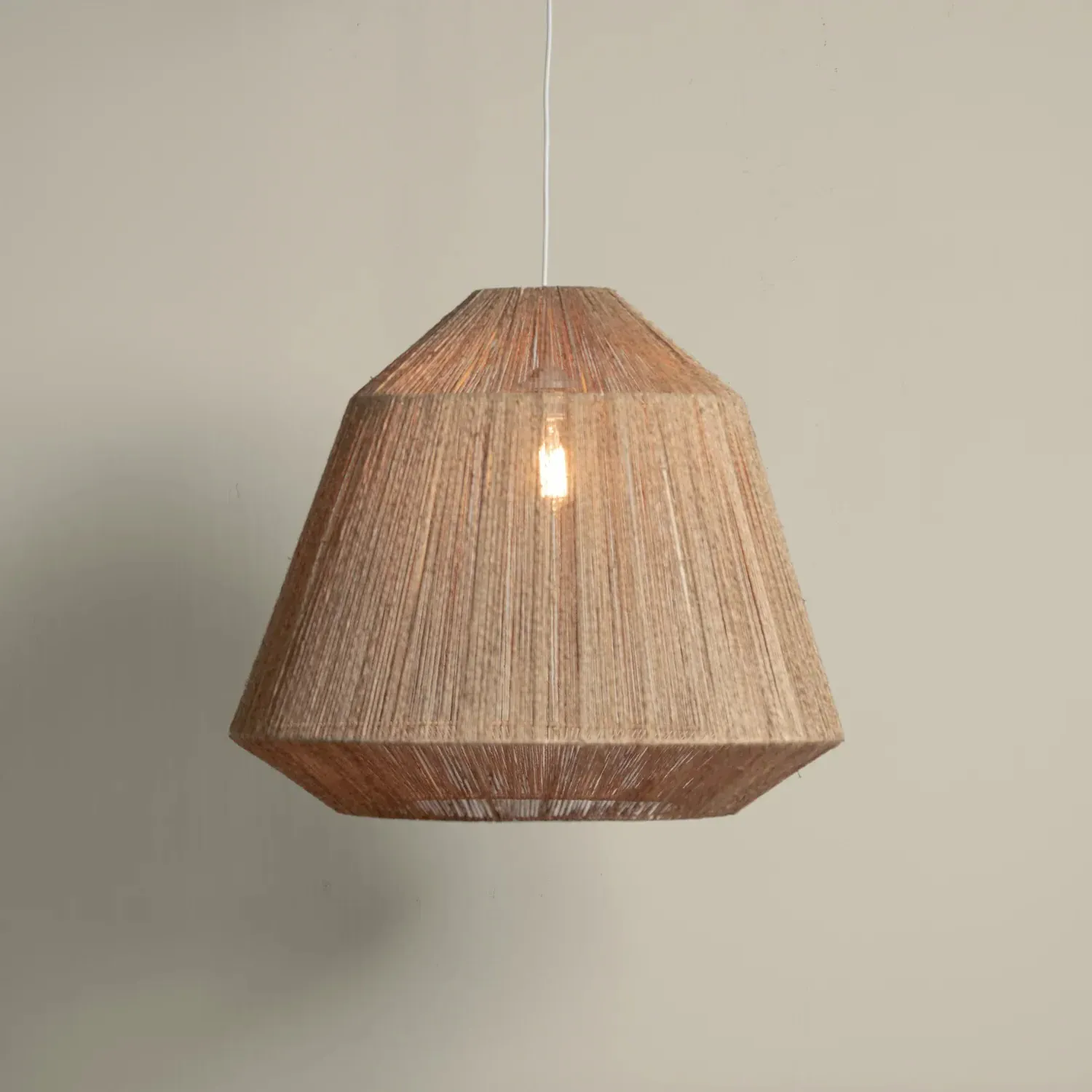 Rebecca Twisted Jute Pendant Light - Brown