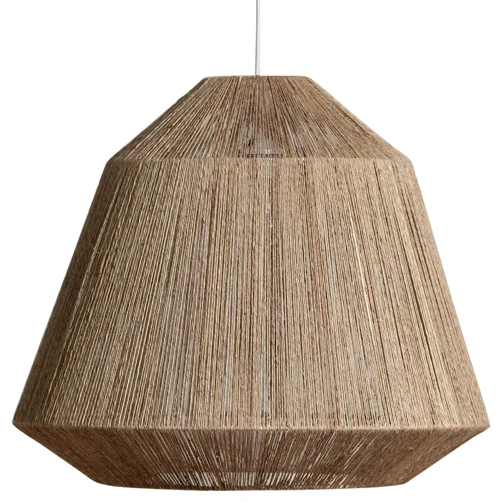 Rebecca Twisted Jute Pendant Light - Brown
