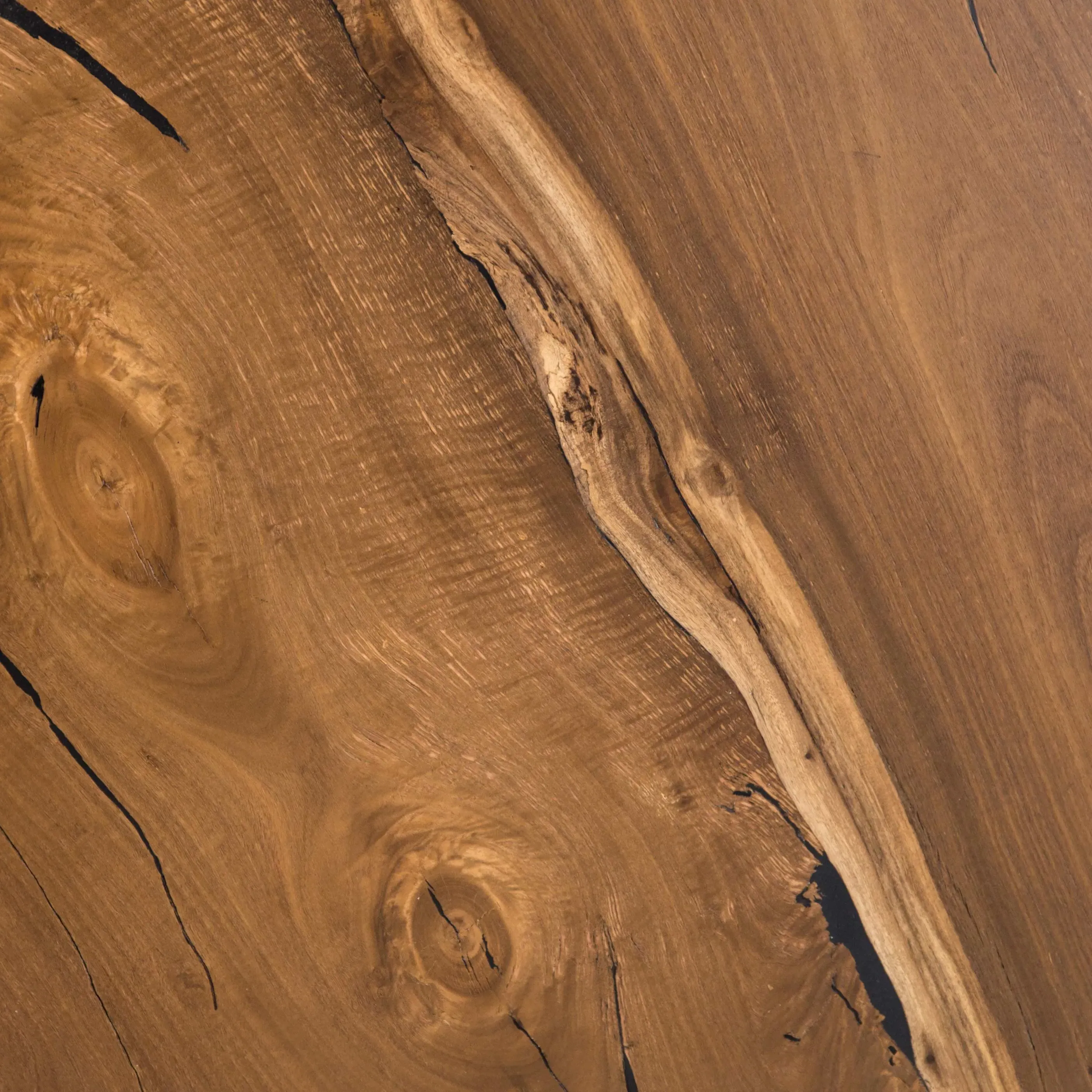 Redding Round Drum Coffee Table - Dark Brown, Pine Wood