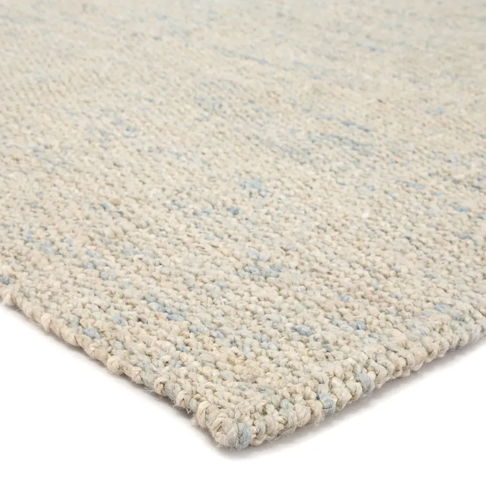 Reece 5x8 Solid Rug - Ivory Blue, Jute
