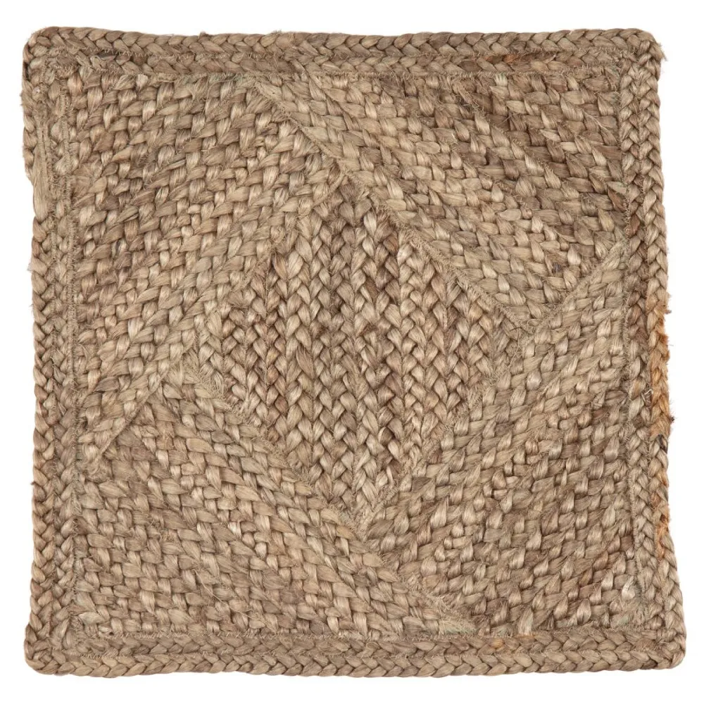 Reece Diamond Pattern Jute Rug Sample - Brown image