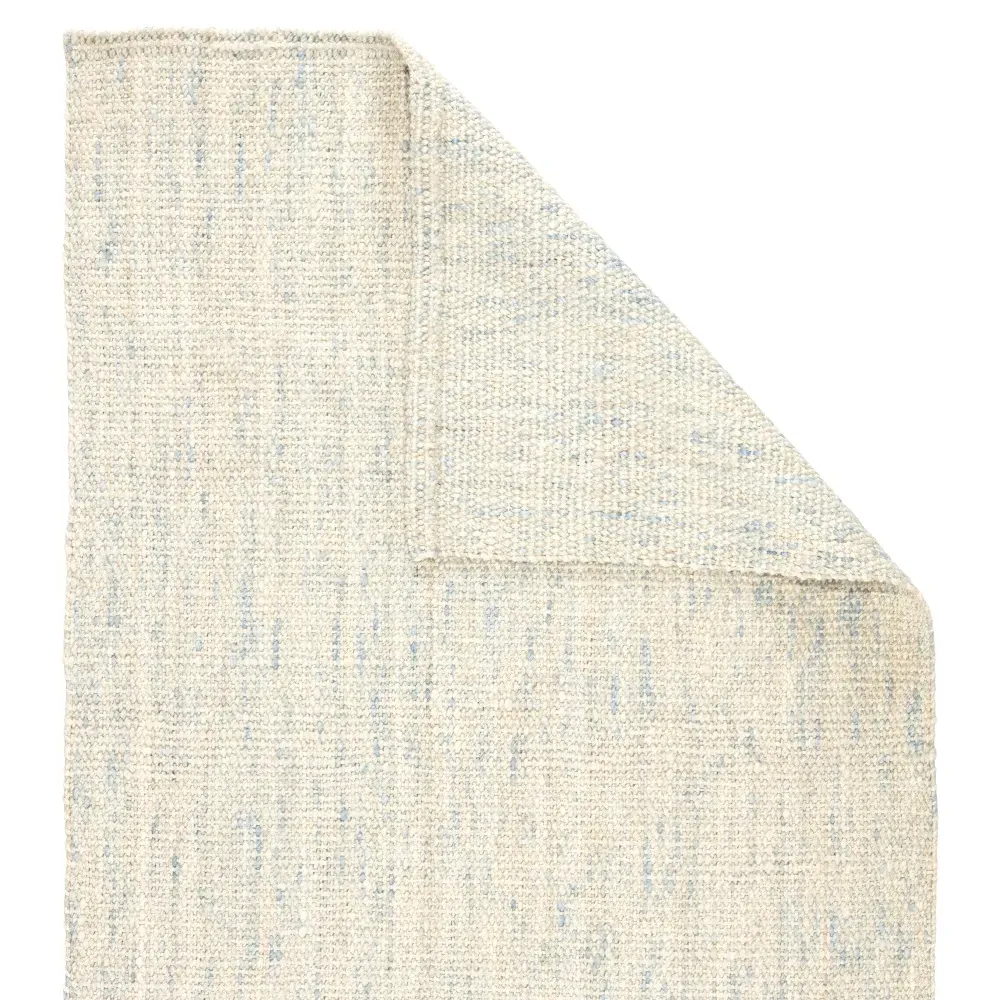 Reece Solid Rug Sample - Ivory Blue, Jute