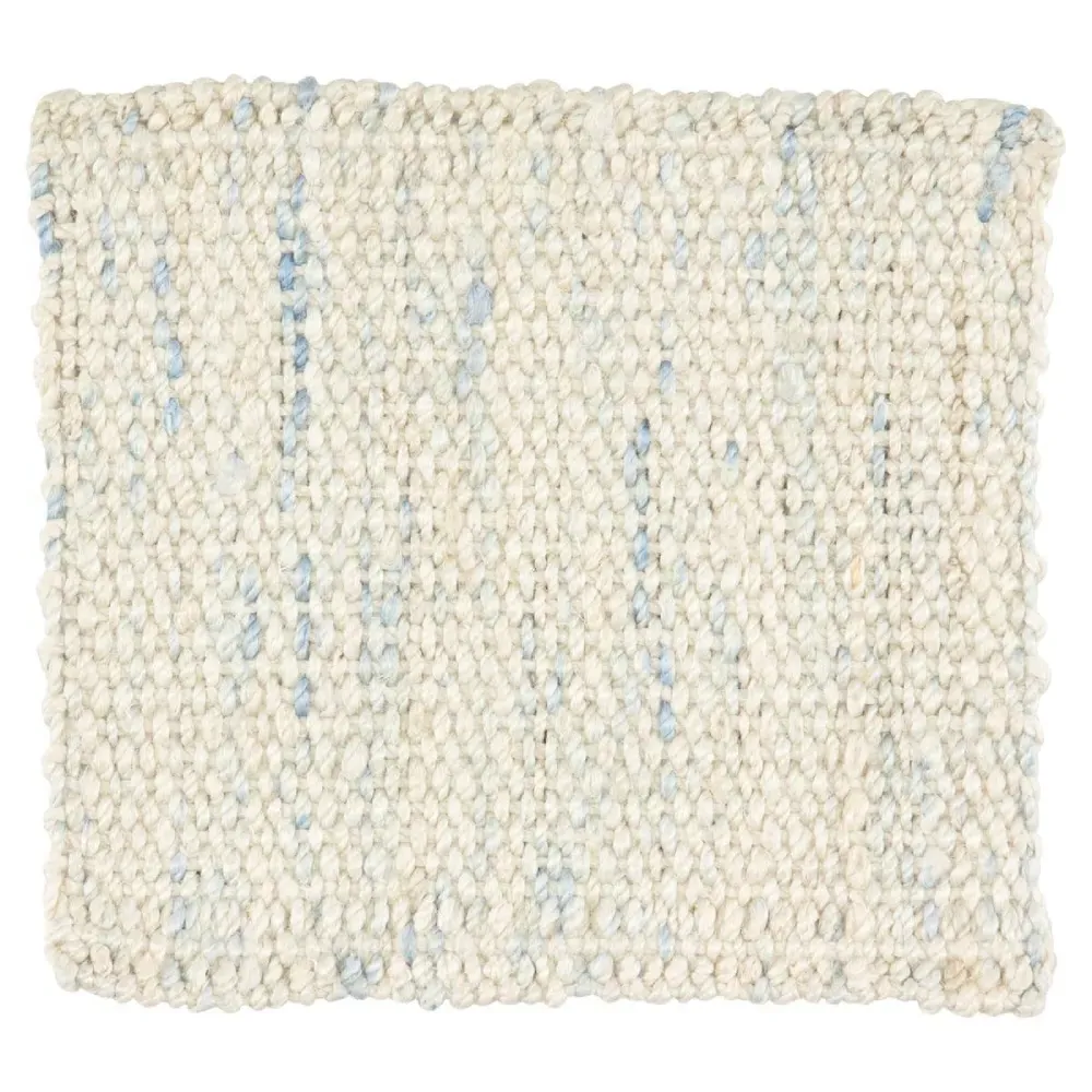 Reece Solid Rug Sample - Ivory Blue, Jute image