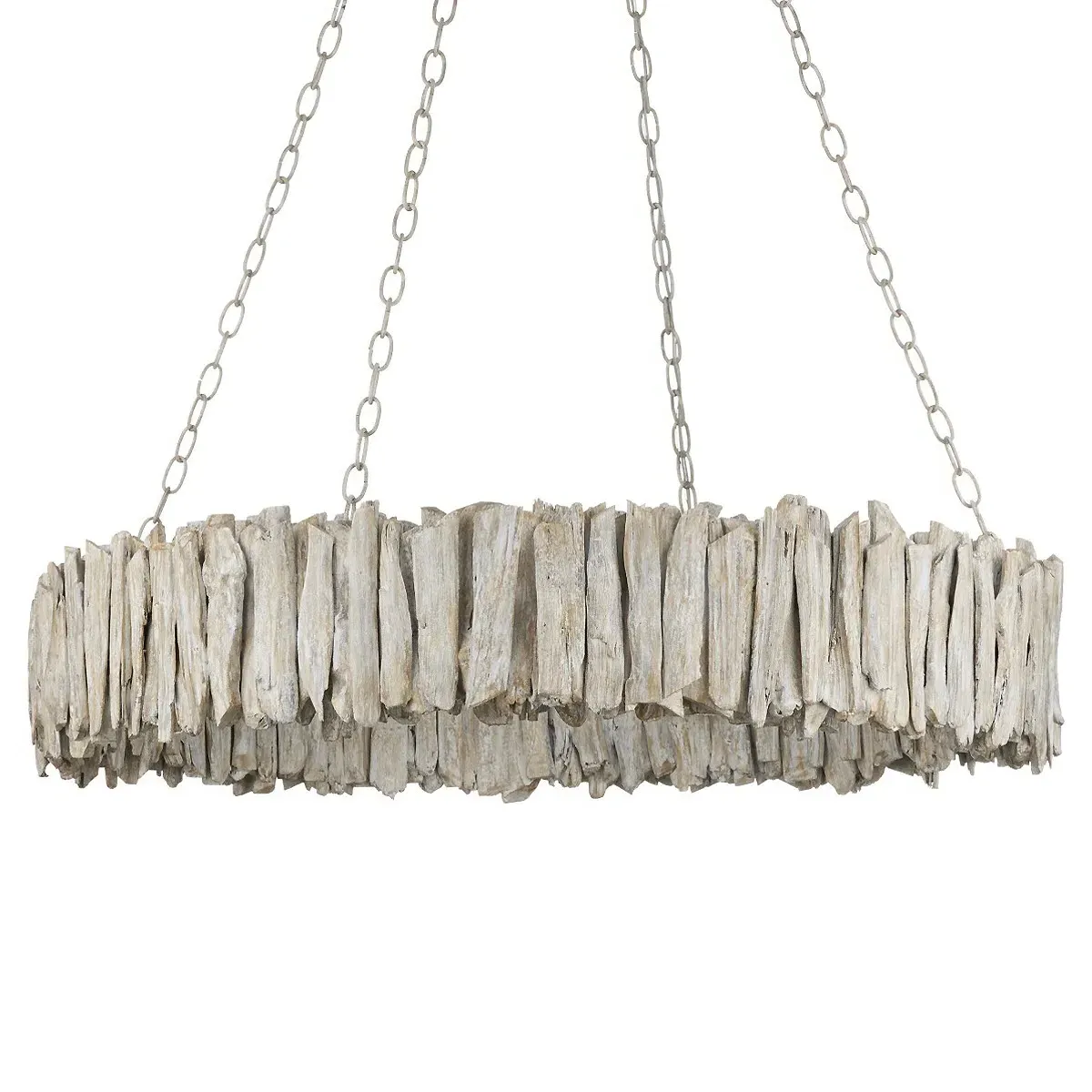 Reed Round Ring Chandelier - Whitewash, Driftwood