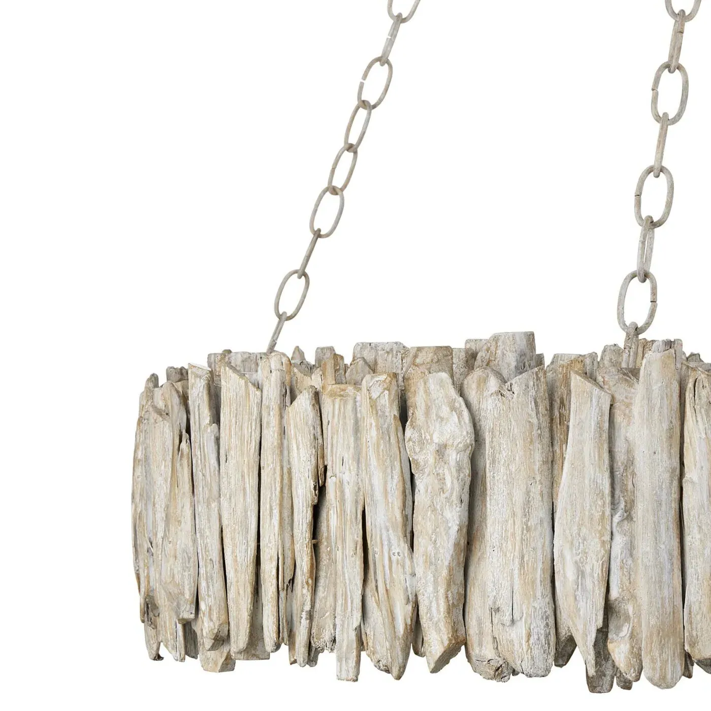 Reed Round Ring Chandelier - Whitewash, Driftwood