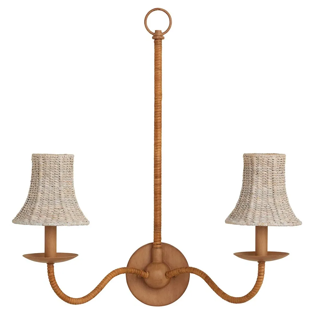 Reese Tapered Chandelier Shade - Whitewash, Seagrass