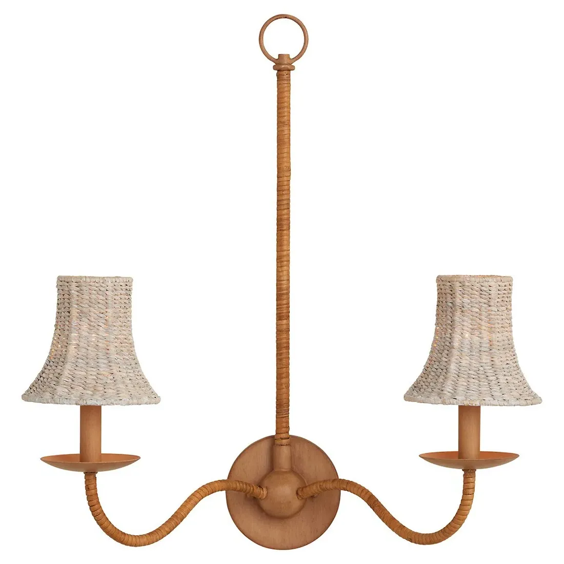 Reese Tapered Chandelier Shade - Whitewash, Seagrass