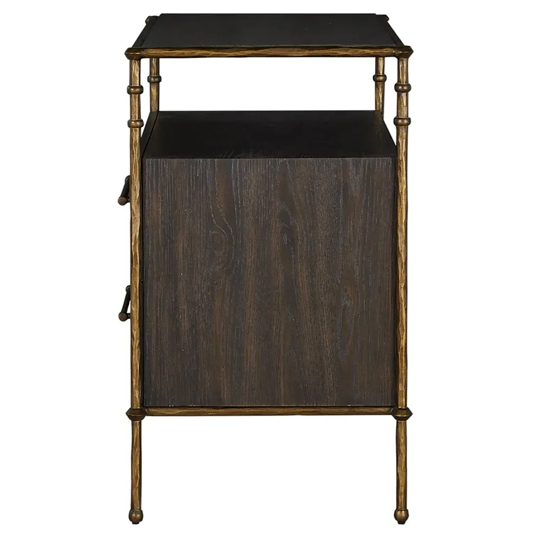 Reese Wide Nightstand - Black, Oak