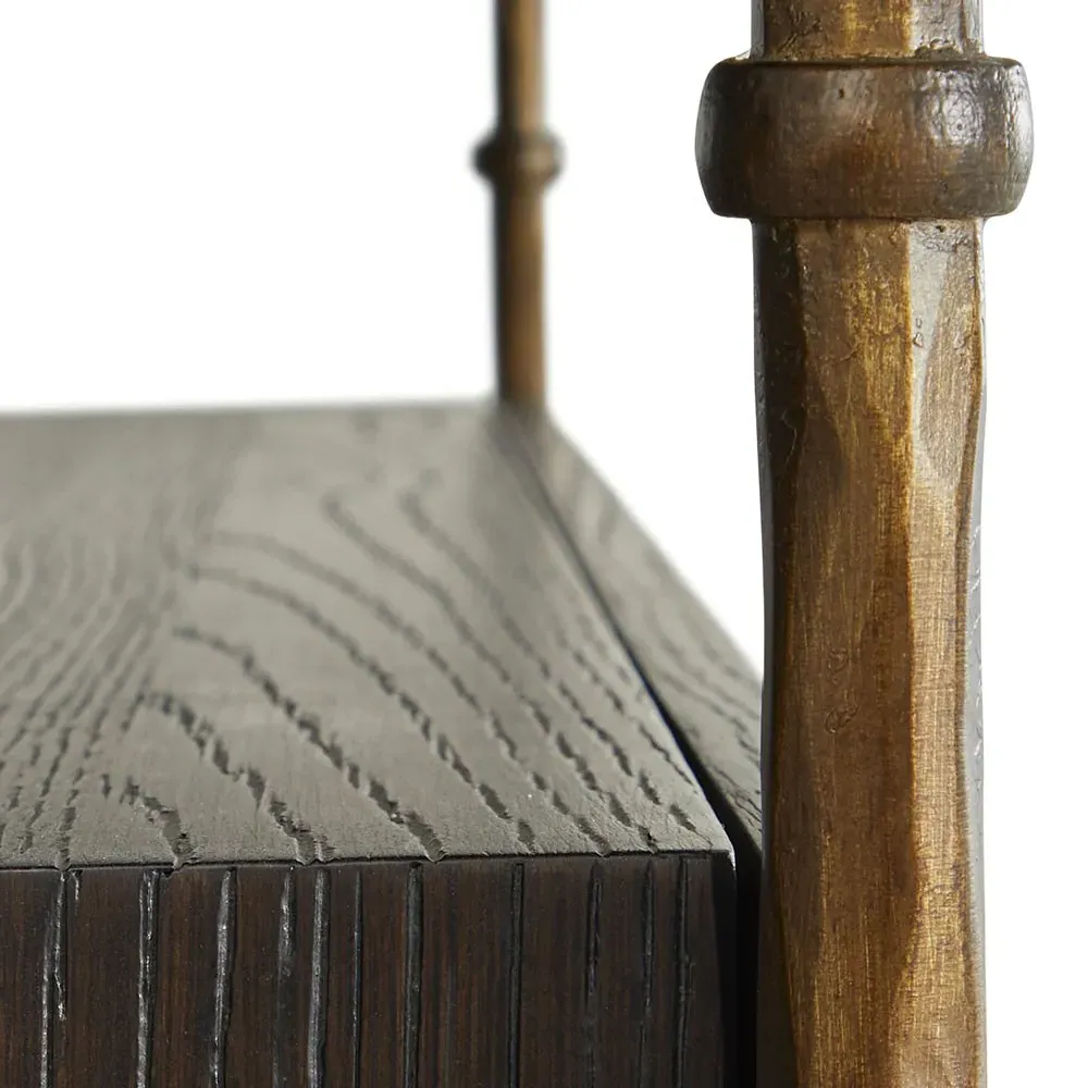 Reese Wide Nightstand - Black, Oak