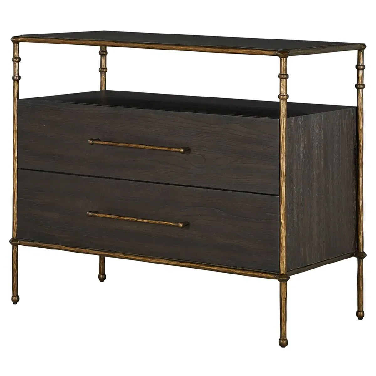 Reese Wide Nightstand - Black, Oak image