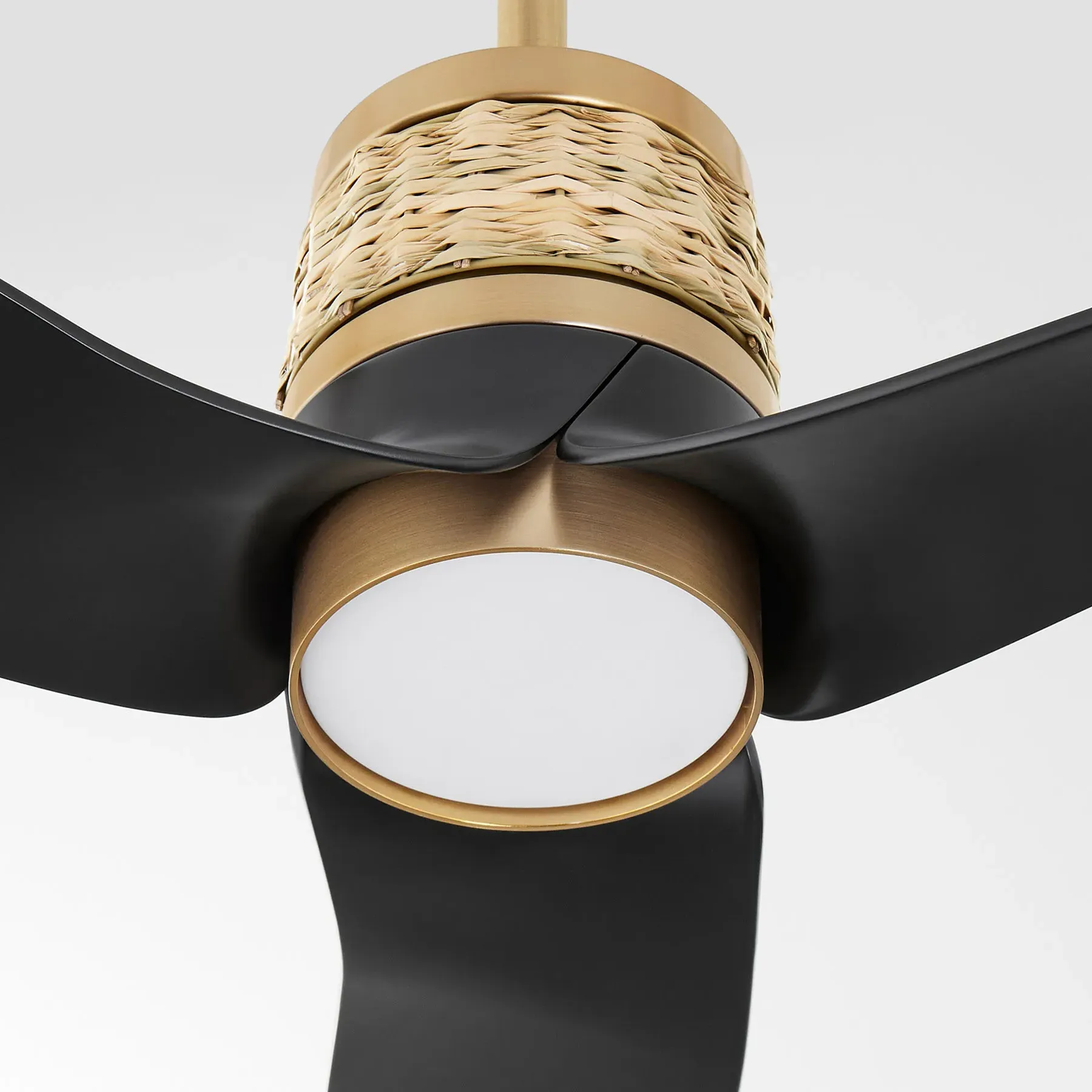 Reeve Coastal Beach LED Ceiling Fan - Black, Iron