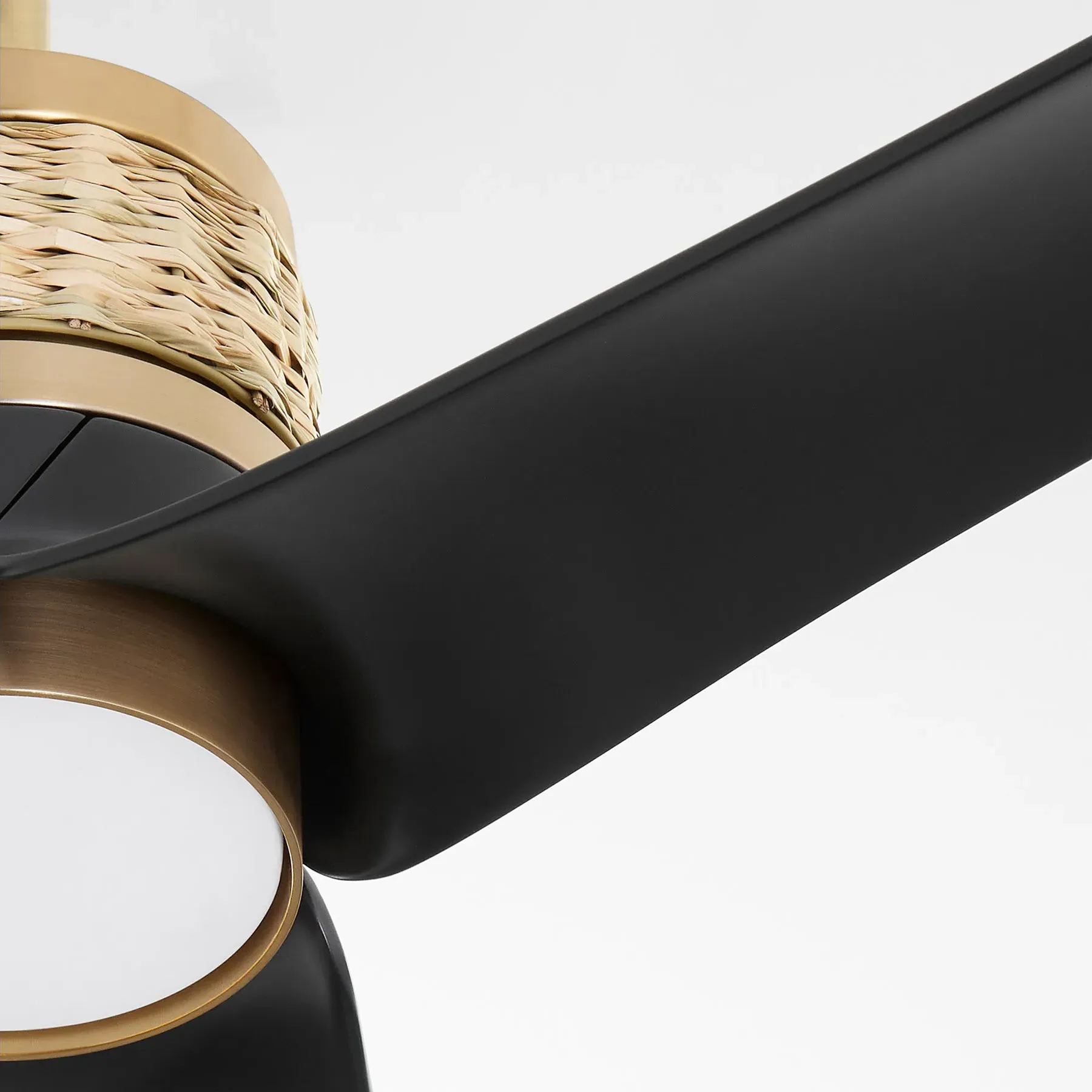 Reeve Coastal Beach LED Ceiling Fan - Black, Iron