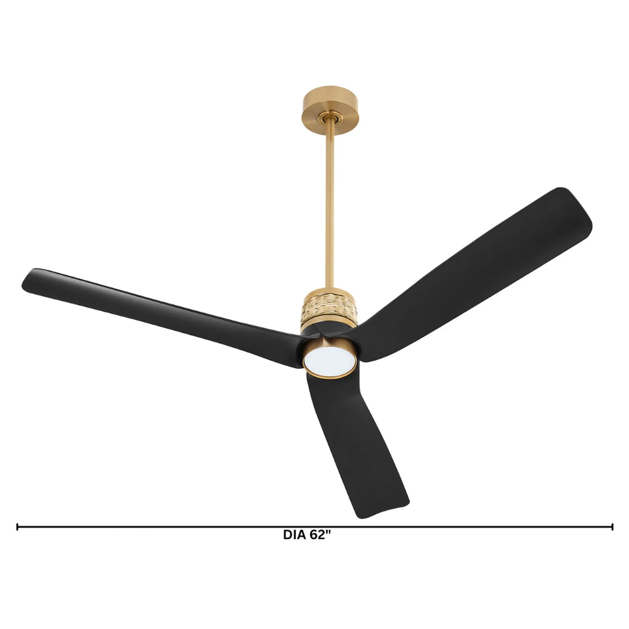 Reeve Coastal Beach LED Ceiling Fan - Black, Iron