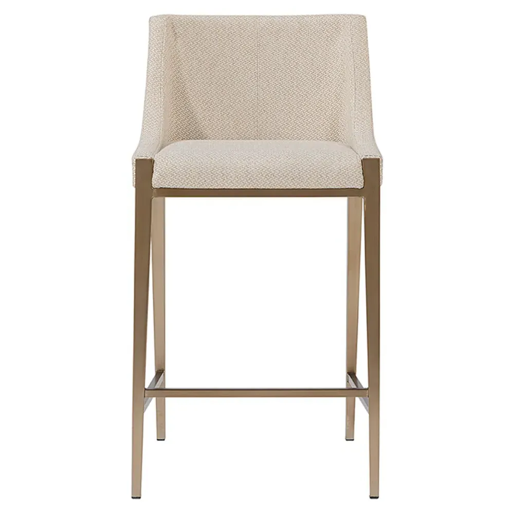 Reeves French Monument Counter Stool - Oatmeal, Steel