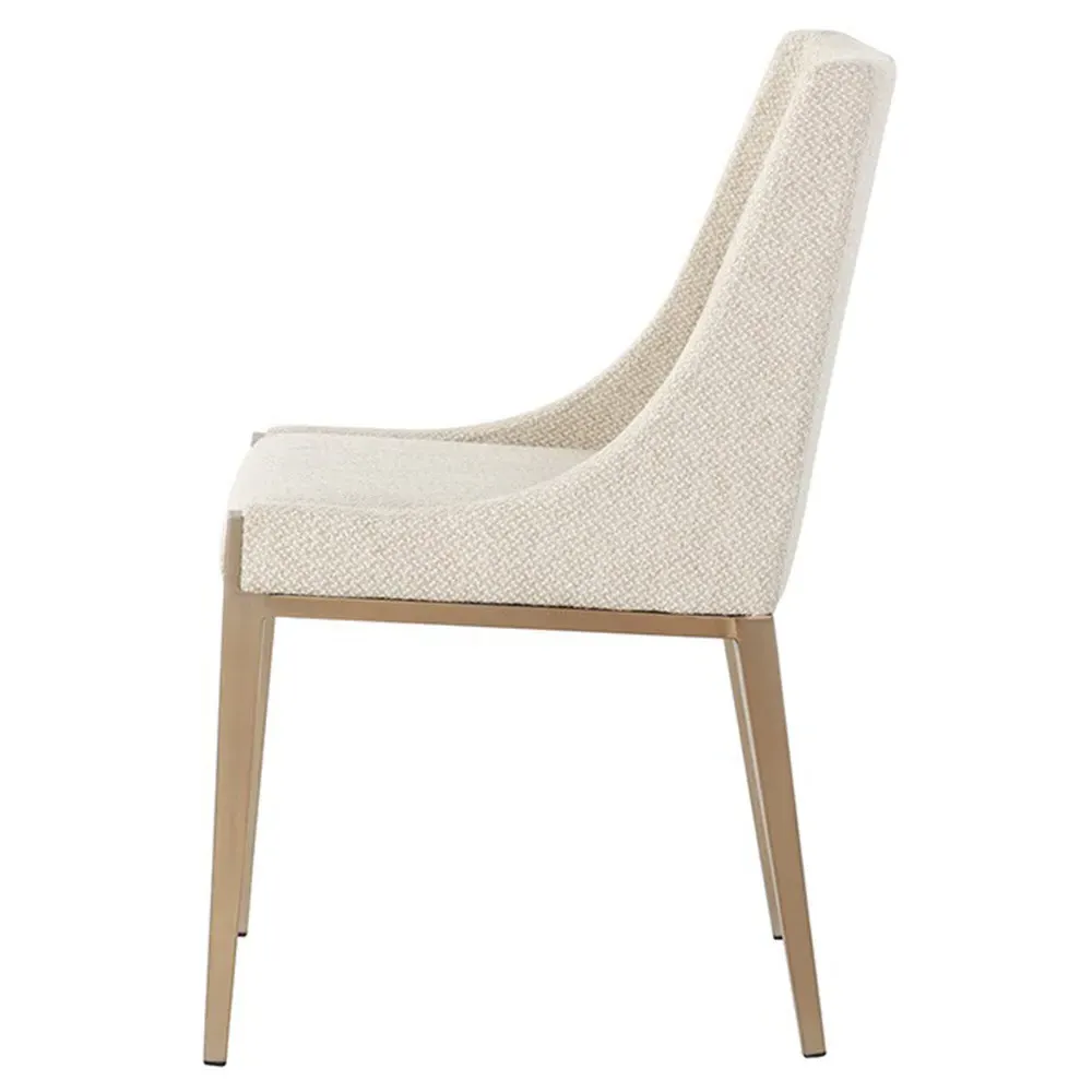Reeves French Monument Dining Side Chair - Oatmeal, Steel