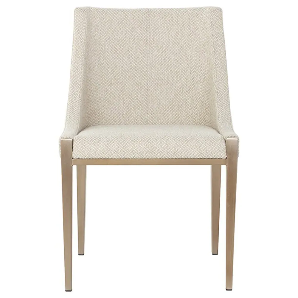 Reeves French Monument Dining Side Chair - Oatmeal, Steel image