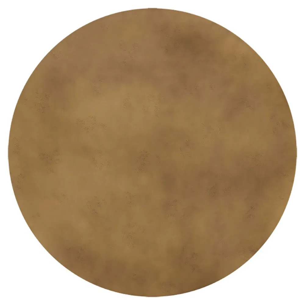 Regan Round Coffee Table - Antique Brass, Steel