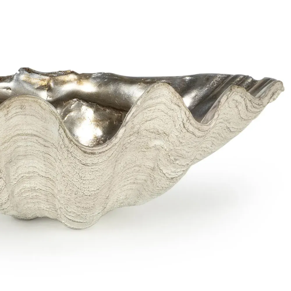 Regency Small Clam Decorative Bowl - Silver, Resin