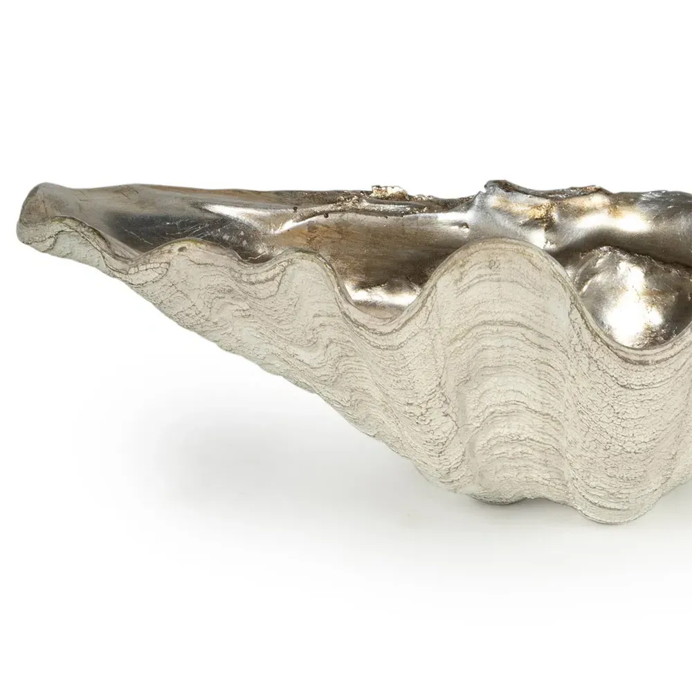 Regency Small Clam Decorative Bowl - Silver, Resin