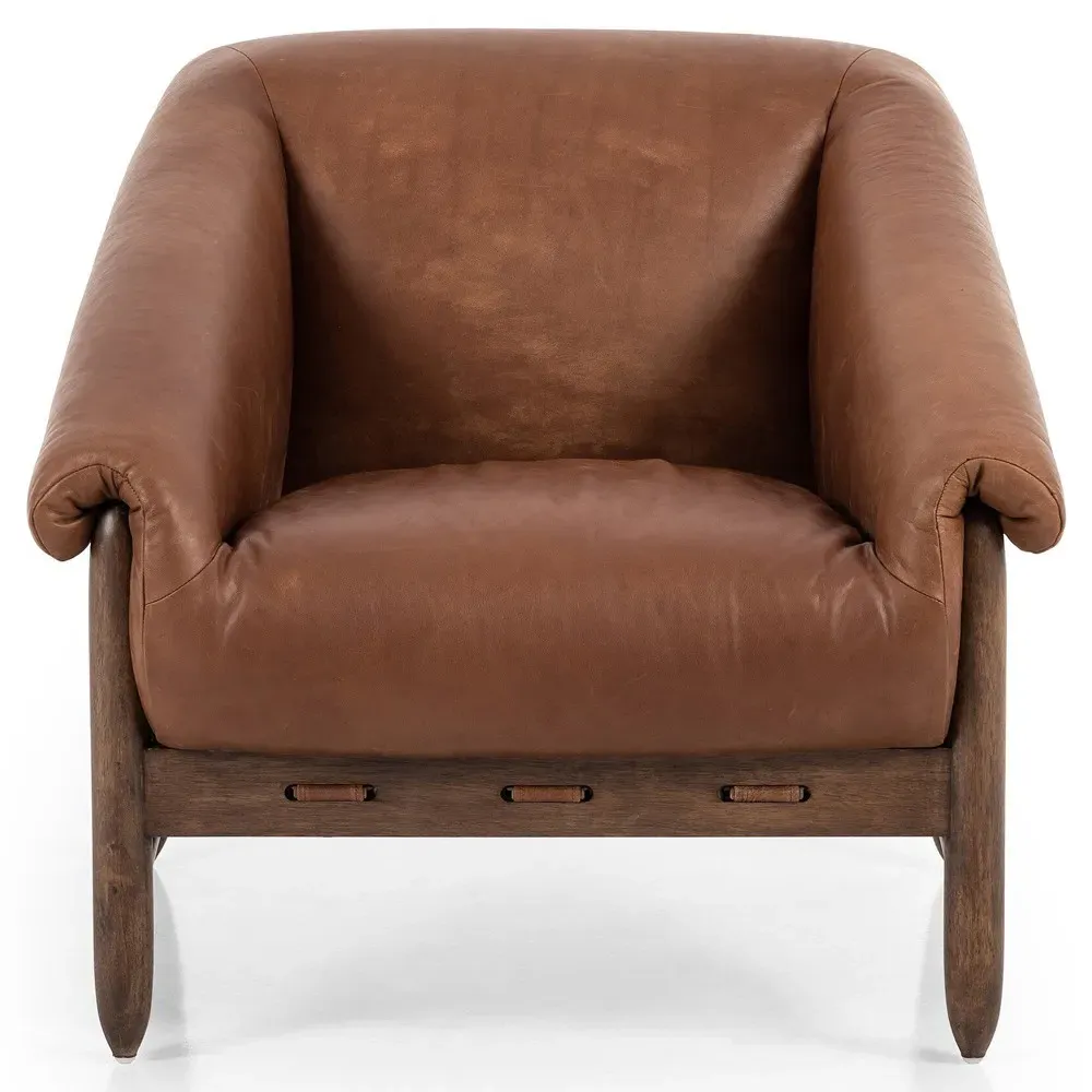 Reggie Club Chair - Sienna, Leather