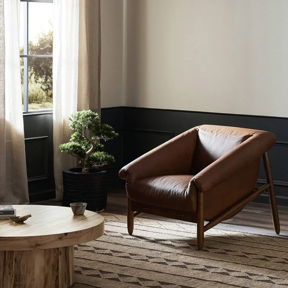 Reggie Club Chair - Sienna, Leather