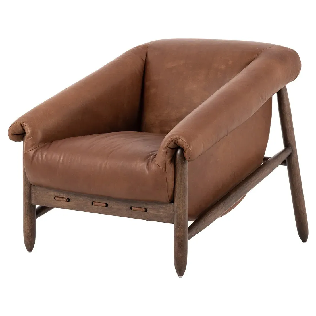 Reggie Club Chair - Sienna, Leather