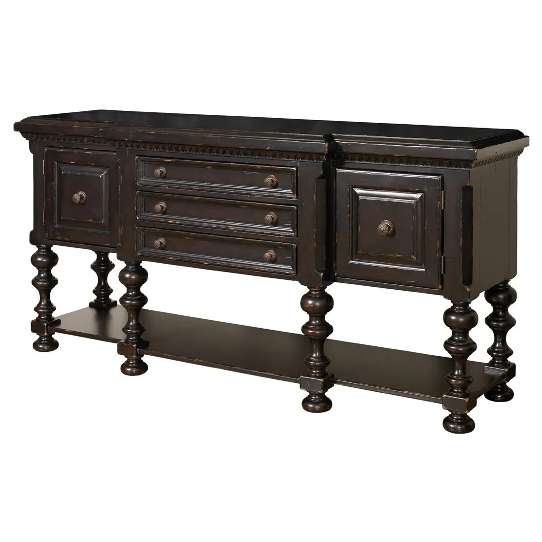 Regiment Sideboard - Brown, Hickory Wood
