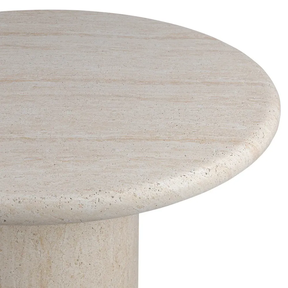 Regine Round Outdoor Dining Table - Beige, Concrete