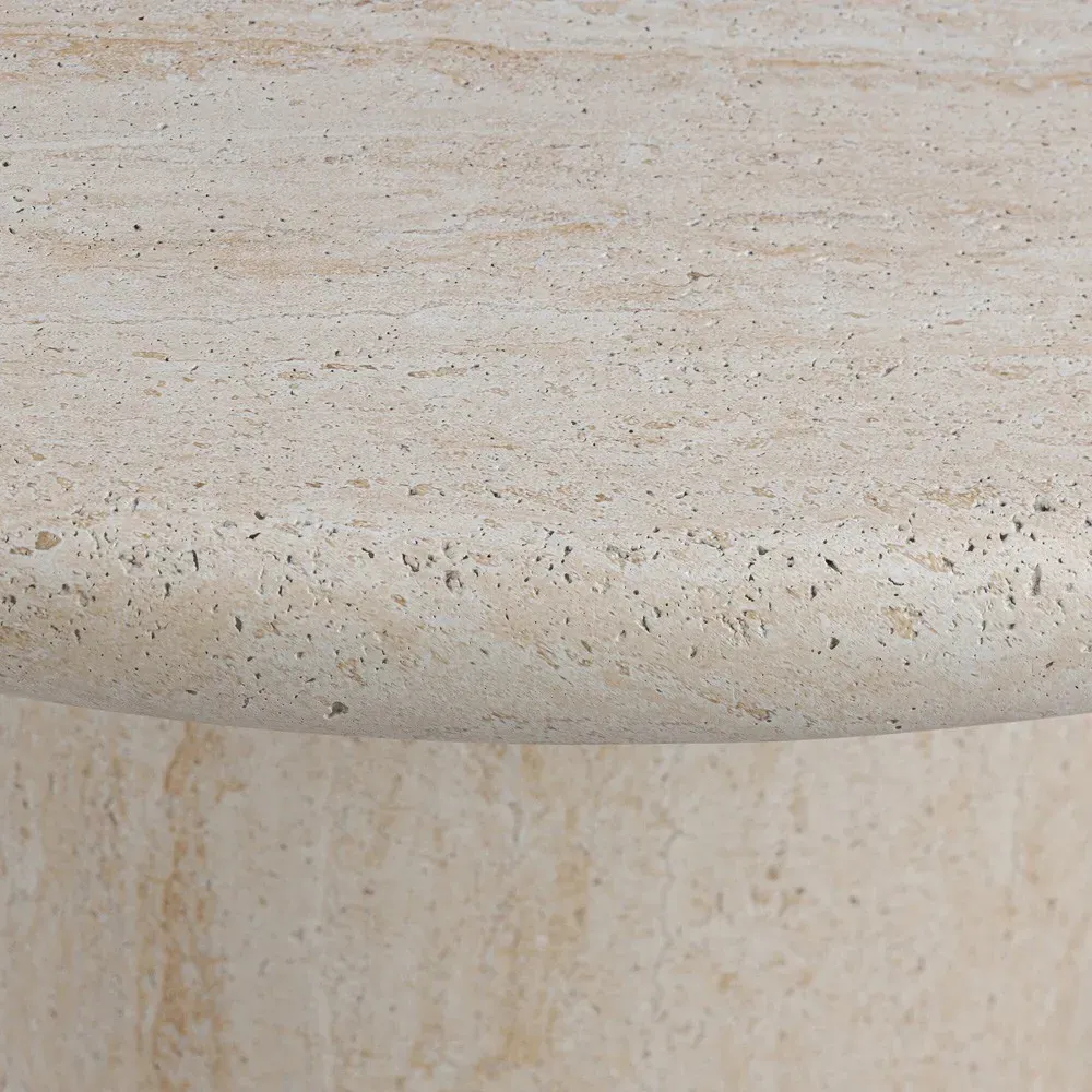 Regine Round Outdoor Dining Table - Beige, Concrete