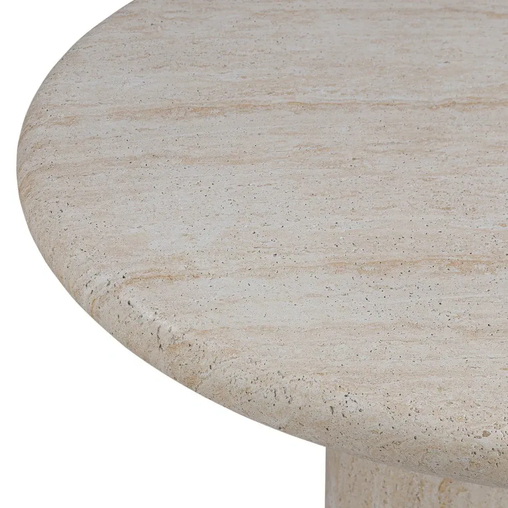 Regine Round Outdoor Dining Table - Beige, Concrete