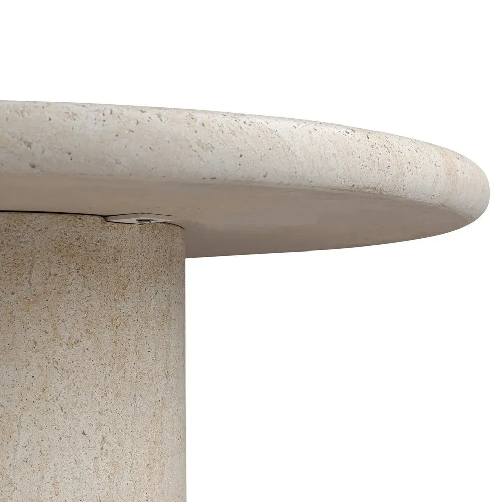 Regine Round Outdoor Dining Table - Beige, Concrete