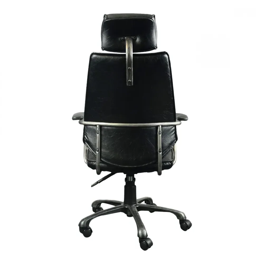 Reid Industrial Tufted Adjustable Office Chair - Black, Iron