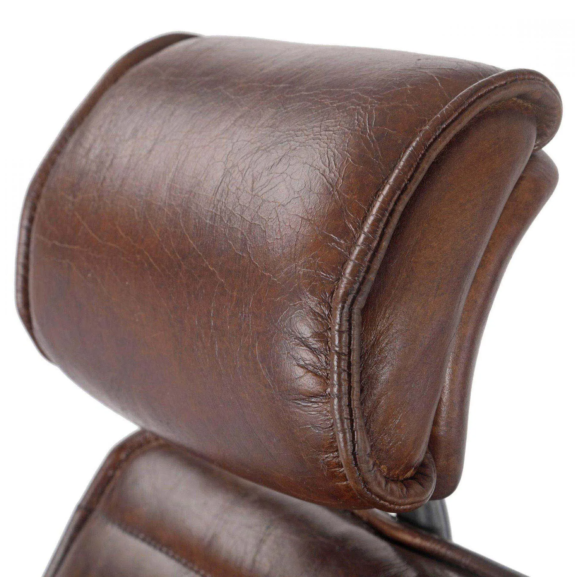 Reid Industrial Tufted Adjustable Office Chair - Brown, Iron