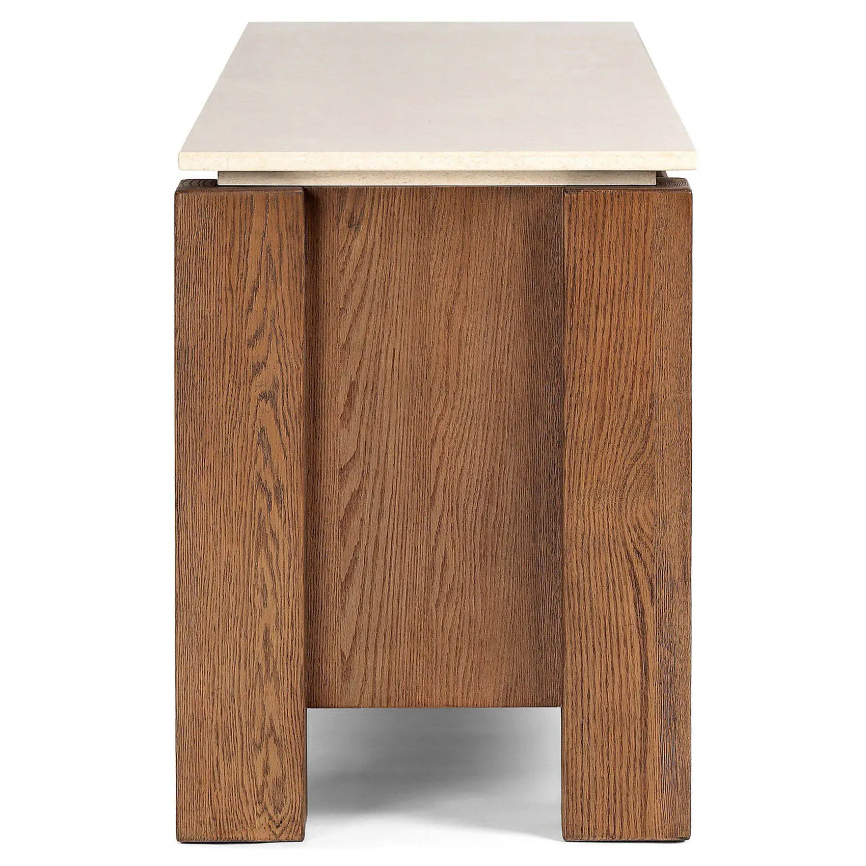 Reign Rustic Lodge Media Cabinet - Cream, Marble