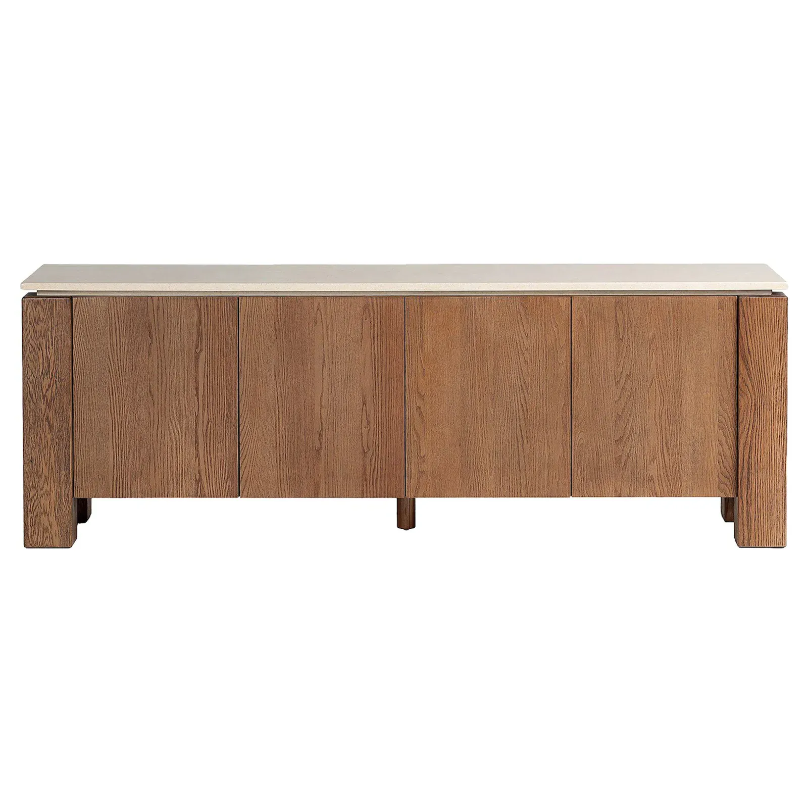 Reign Rustic Lodge Media Cabinet - Cream, Marble