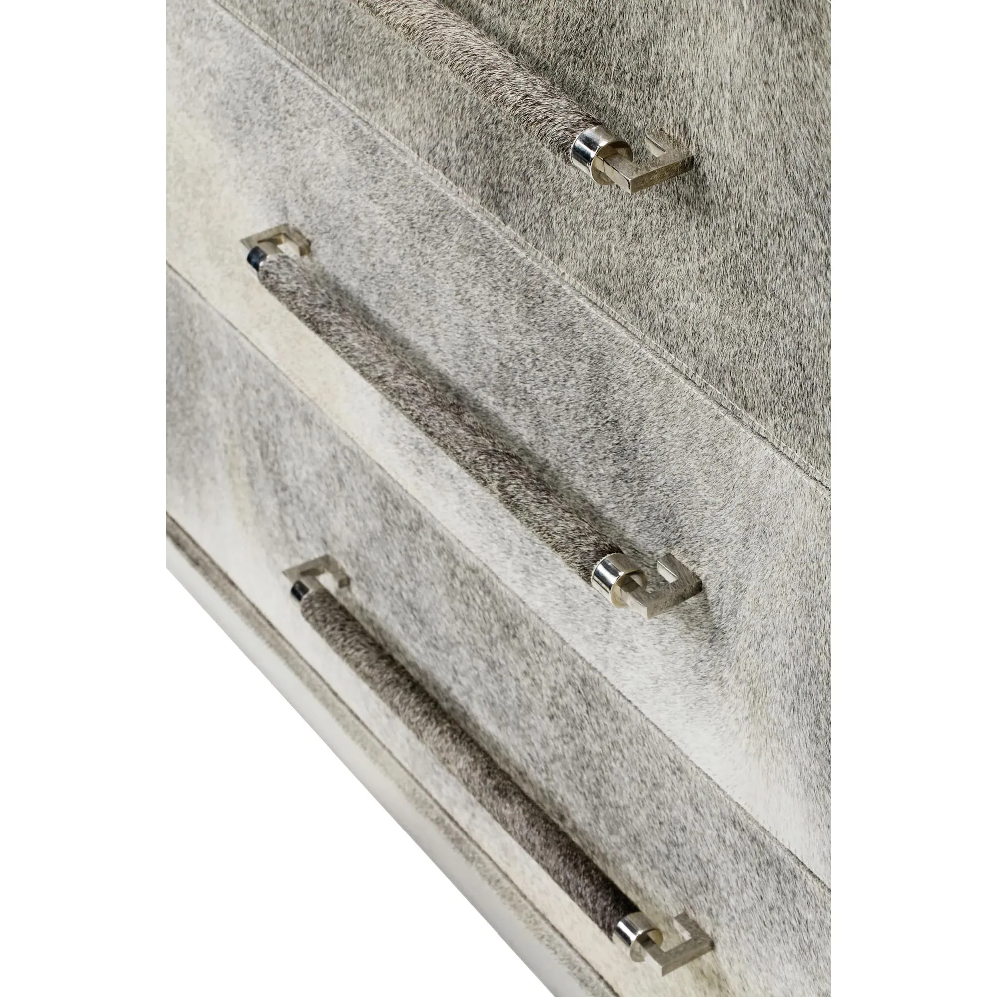 Remi Dresser with 3 Drawers - Grey, Hair-on-Hide